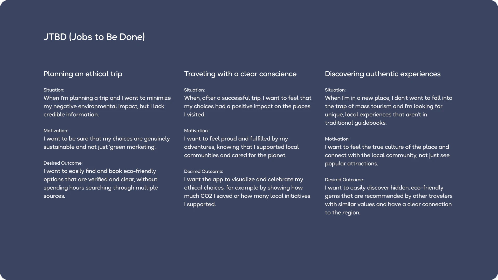 Wilder Roam - Jobs to Be Done